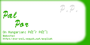 pal por business card